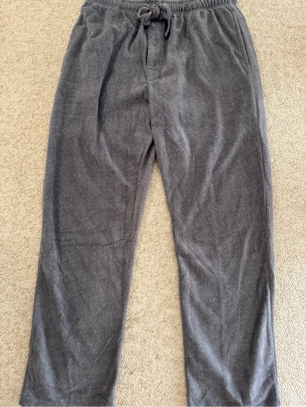 Hanes Men's Charcoal Gray Fleece Sweatpants with Drawstring